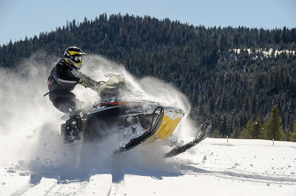 A great day snowmobiling in Island Park, Idaho.