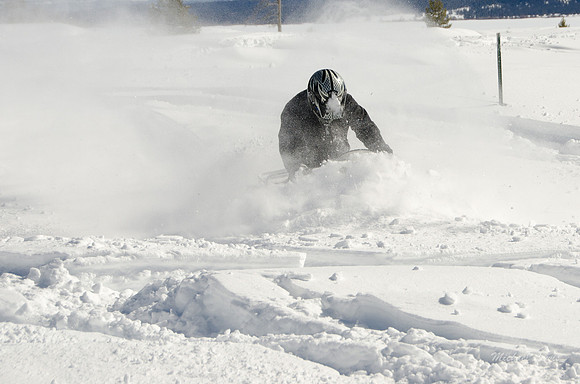 A great day snowmobiling in Island Park, Idaho.