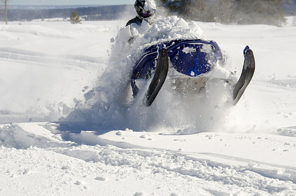 A great day snowmobiling in Island Park, Idaho.