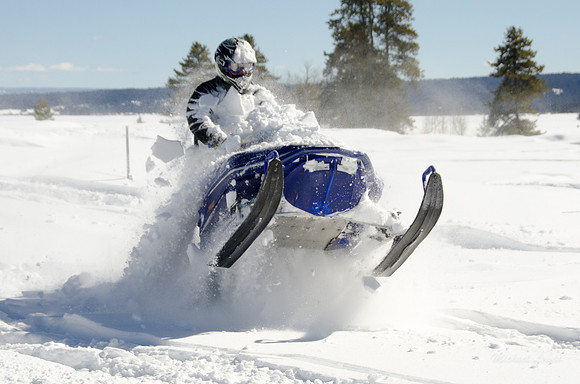 A great day snowmobiling in Island Park, Idaho.