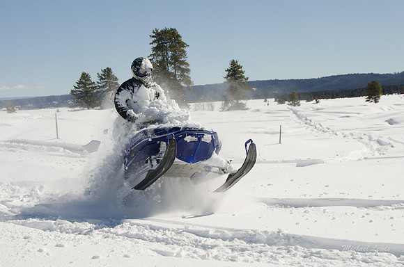 A great day snowmobiling in Island Park, Idaho.