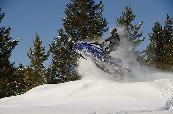 A great day snowmobiling in Island Park, Idaho.