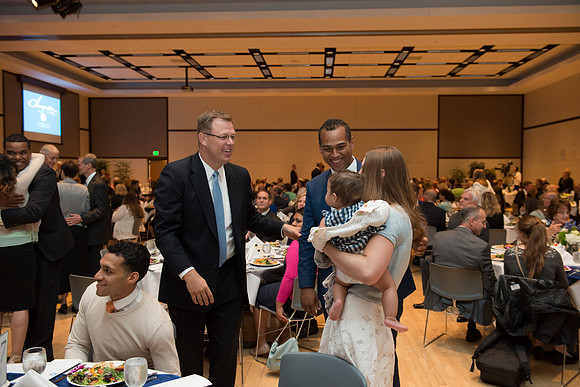 Inauguration luncheon in the Manwaring Center Grand Ballroom.