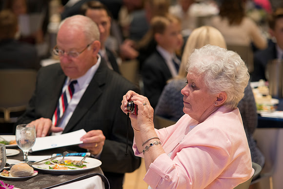 Inauguration luncheon in the Manwaring Center Grand Ballroom.