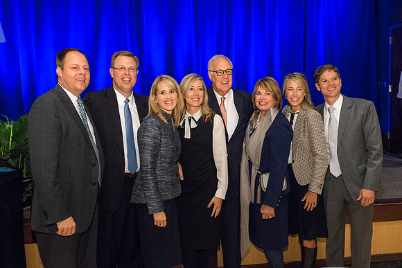 Members of President Gilbert's family. Inauguration luncheon in the Manwaring Center Grand Ballroom.