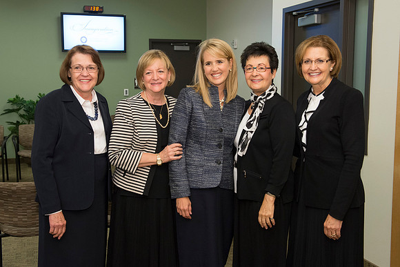 Sister Sue Clark, Bonnie Oscarson, Christine Gilbert, Sister Uchtdorf and Linda K. Burton