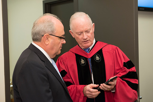 Merv Brown with Elder Kim B. Clark