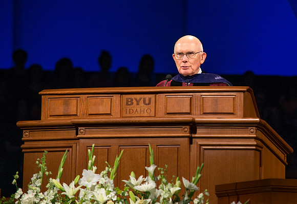 Elder Dallin H. Oaks conducts the inauguration program.