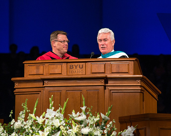 Pres. Uchtdorf presents Clark G. Gilbert as the 16th President of BYU-Idaho.