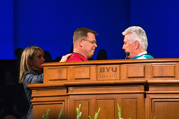 Pres. Uchtdorf presents Clark G. Gilbert as the 16th President of BYU-Idaho.