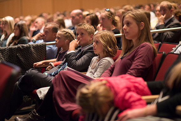 The Inauguration for President Clark G. Gilbert, the 16th President of BYU-Idaho, was held in front of a full capacity crowd in the BYU-Idaho Center. Members of the Gilbert's family.