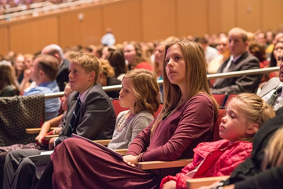The Inauguration for President Clark G. Gilbert, the 16th President of BYU-Idaho, was held in front of a full capacity crowd in the BYU-Idaho Center. Members of the Gilbert's family.