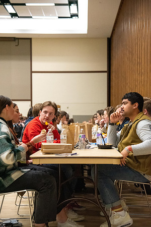 Lunch and Service activity in Manwaring Center.