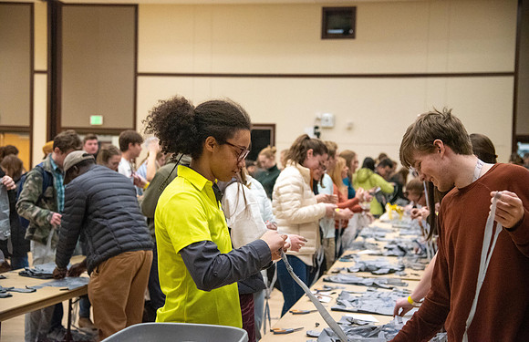 Lunch and Service activity in Manwaring Center.