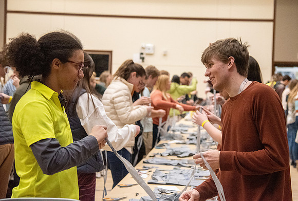 Lunch and Service activity in Manwaring Center.