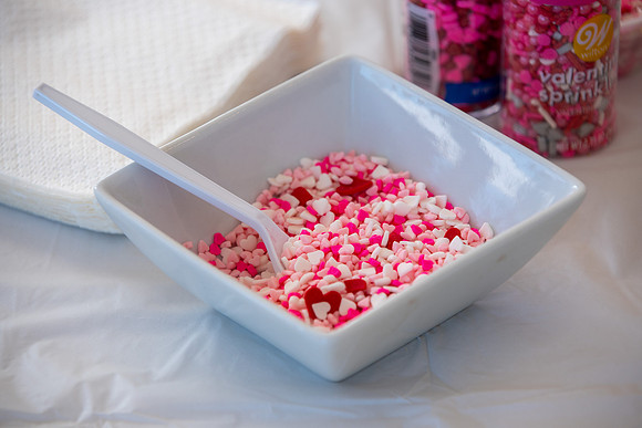 On campus housing unit, Centre Square's Valentine Cookie Event.