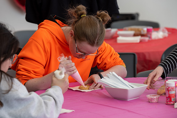 On campus housing unit, Centre Square's Valentine Cookie Event.