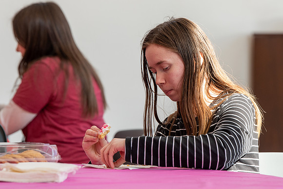 On campus housing unit, Centre Square's Valentine Cookie Event.