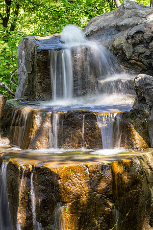 Water feature in the Thomas E Ricks Gardens at BYU-Idaho.