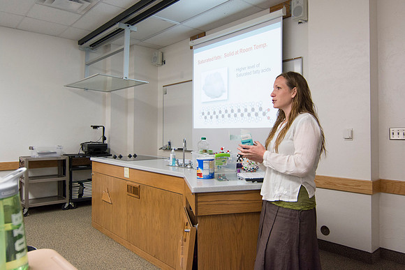 Sister Amanda Christensen explains what Lard is to her Essentials of Human Nutrition class.