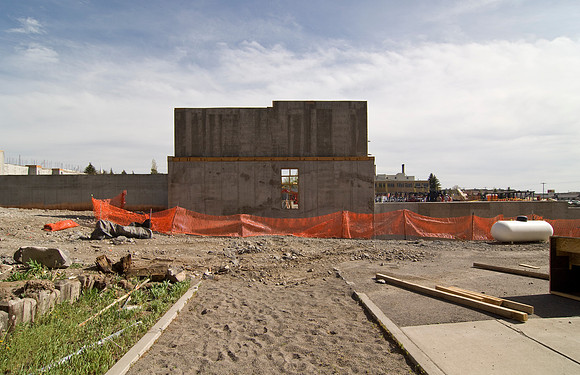 Construction on the Auditorium, later named the BYU-Idaho Center.