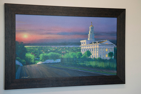 A painting of the Nauvoo temple.