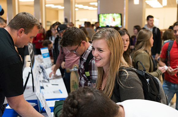 The Elevate Kickoff, a competition for social change, was held in the Crossroads, Fall Semester.