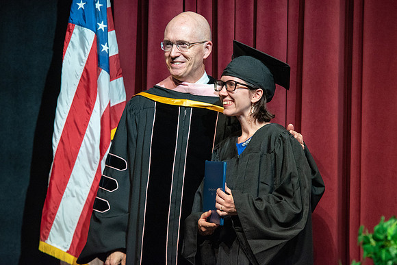 Graduates during convocation for the College of Performing and Visual Arts.