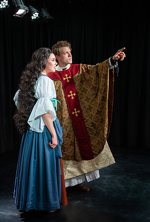 Theatre promotional photos for upcoming drama production of "The Hunchback of Notre Dame".