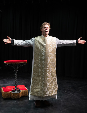 Theatre promotional photos for upcoming drama production of "The Hunchback of Notre Dame".