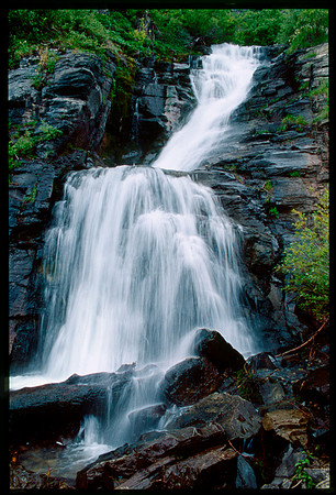 Waterfall on the backside of Mt. Timpanogos in Utah, Wasatch Mountains.
