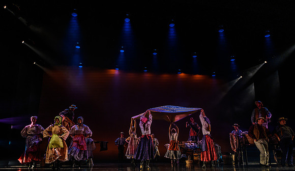 The Department of Theatre and Dance colorful Extravadance performance. Held in the Snow Drama Theatre.