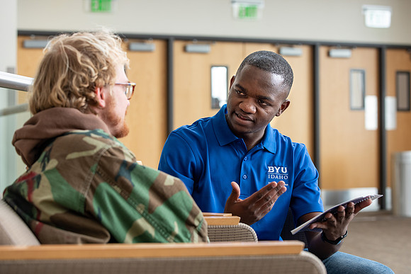 Students help other students learn of the programs offered by BYU-I.