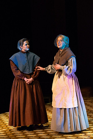 Students perform "As It is in Heaven" in the Snow Drama Theater.