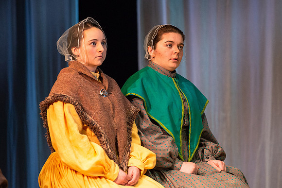 Students perform "As It is in Heaven" in the Snow Drama Theater.