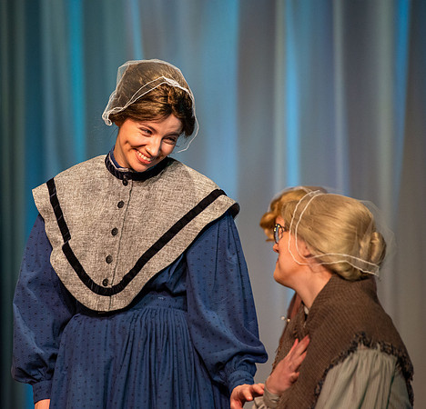 Students perform "As It is in Heaven" in the Snow Drama Theater.