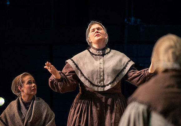 Students perform "As It is in Heaven" in the Snow Drama Theater.