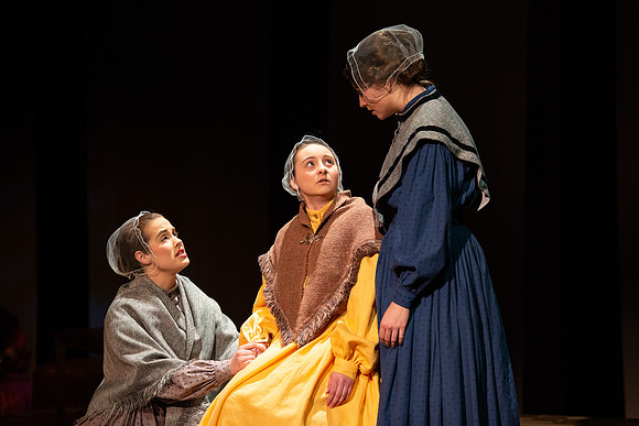 Students perform "As It is in Heaven" in the Snow Drama Theater.
