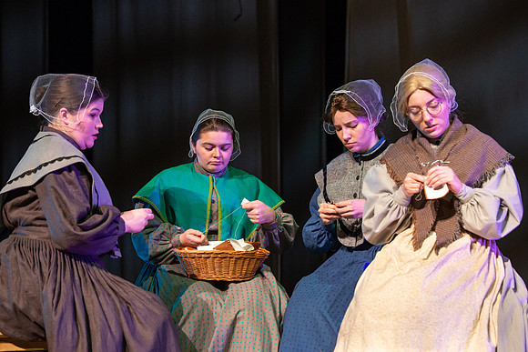 Students perform "As It is in Heaven" in the Snow Drama Theater.