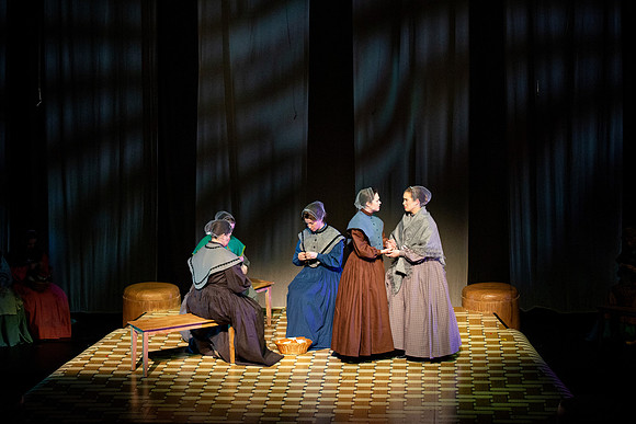 Students perform "As It is in Heaven" in the Snow Drama Theater.