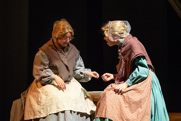 Students perform "As It is in Heaven" in the Snow Drama Theater.