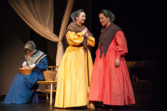Students perform "As It is in Heaven" in the Snow Drama Theater.