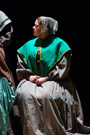 Students perform "As It is in Heaven" in the Snow Drama Theater.