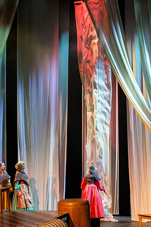 Students perform "As It is in Heaven" in the Snow Drama Theater.