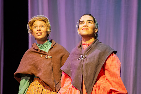 Students perform "As It is in Heaven" in the Snow Drama Theater.