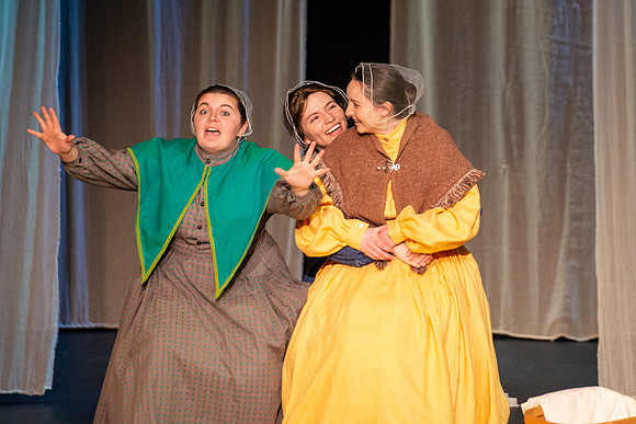 Students perform "As It is in Heaven" in the Snow Drama Theater.