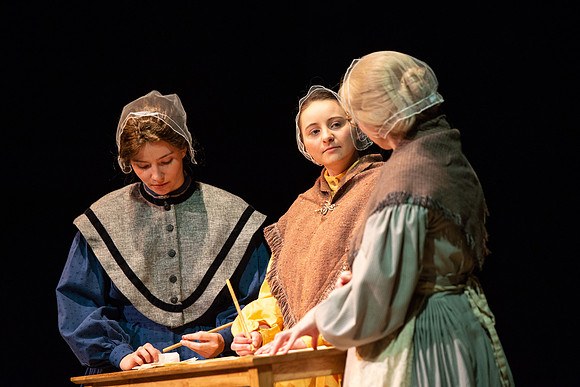 Students perform "As It is in Heaven" in the Snow Drama Theater.