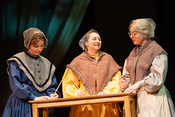 Students perform "As It is in Heaven" in the Snow Drama Theater.
