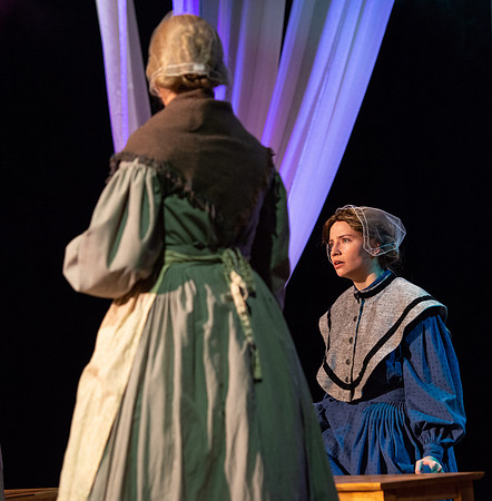 Students perform "As It is in Heaven" in the Snow Drama Theater.
