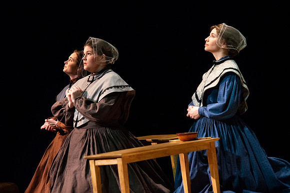 Students perform "As It is in Heaven" in the Snow Drama Theater.